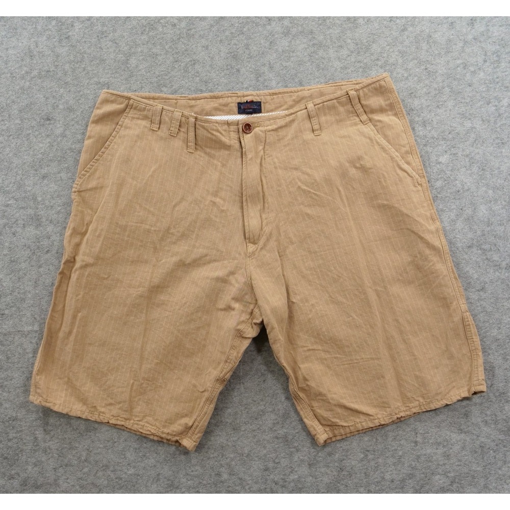 Paul Smith Shorts Mens 38 Beige Chino Flat Front Linen Mid Rise Zip Fly
